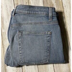 Eileen Fisher Women's Size 2 Mid Rise Straight Organic Cotton Jeans. Medium Wash